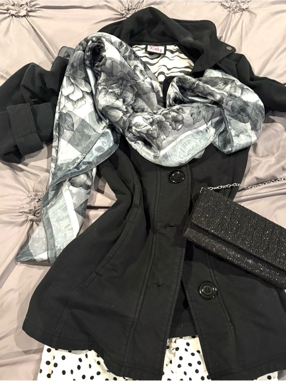 Black vintage peacoat